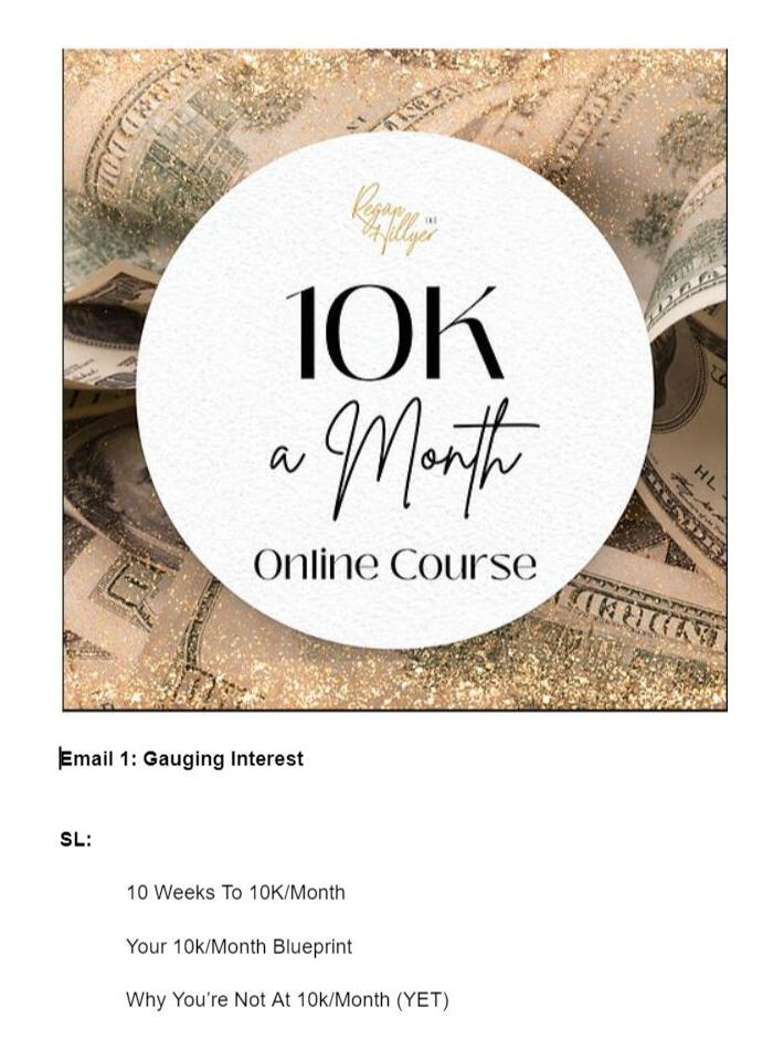 10K/Month Mini Email Campaign